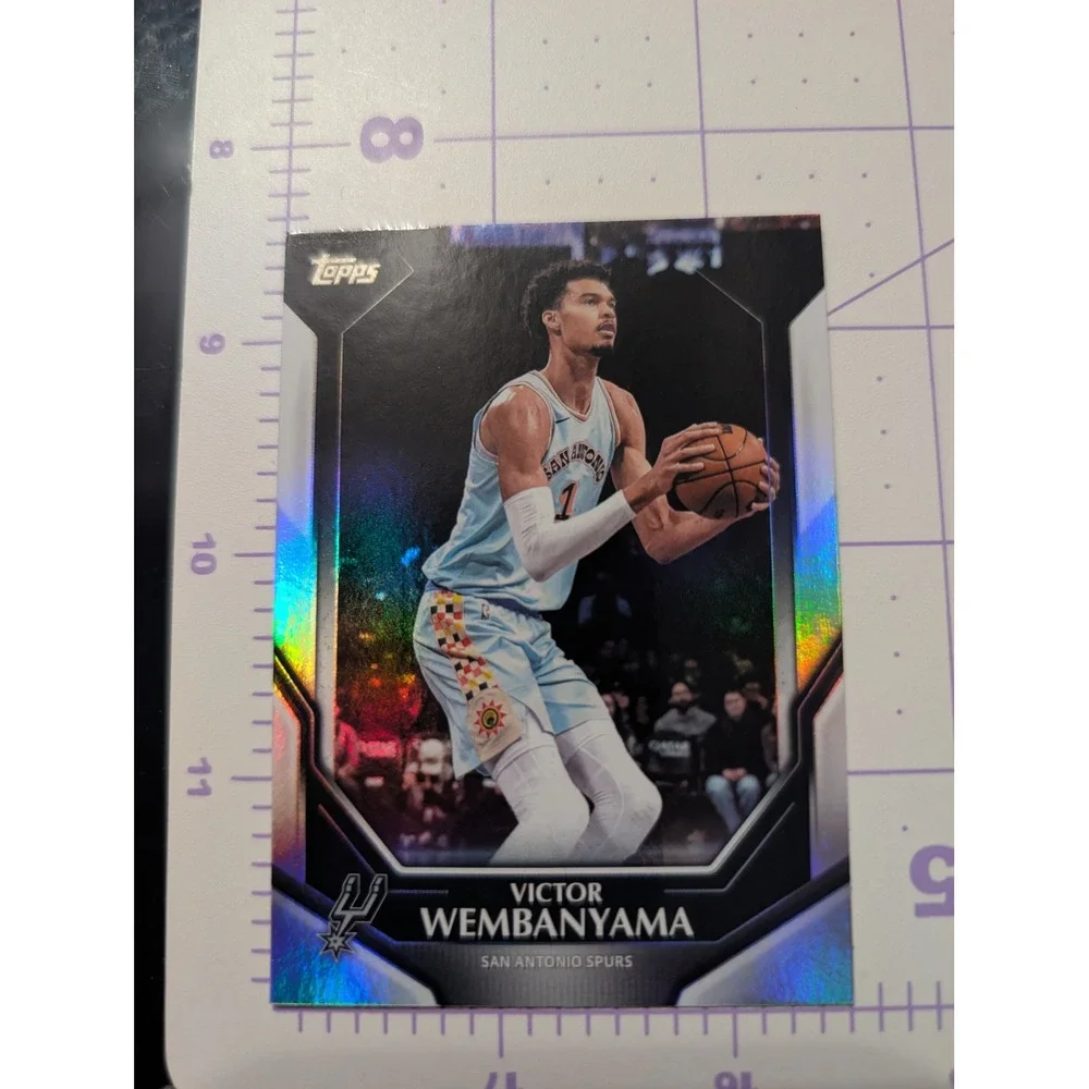 2023-24 Topps Basketball Victor Wembanyama Spurs Rookie Card NBA-7 Rainbow Foil